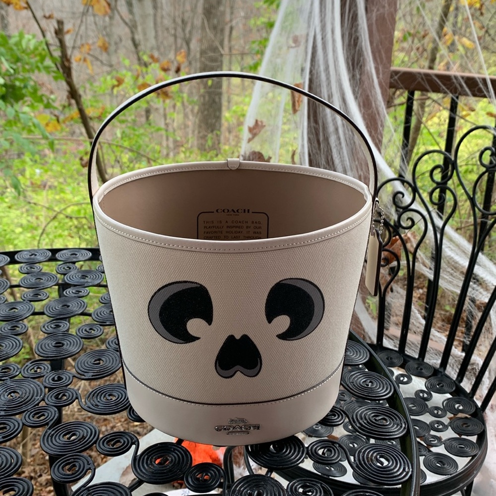 SALE 2024 Coach Halloween Trick Or Treat Bucket Halloween Ghost New